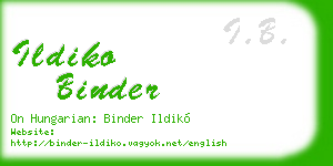 ildiko binder business card